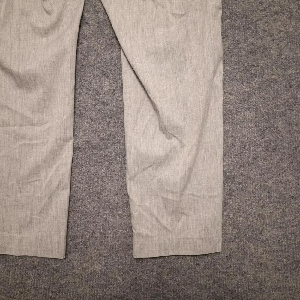 Calvin Klein Dress Pants Mens 32x30 Gray Wool Blend Stretch Flat Front Office